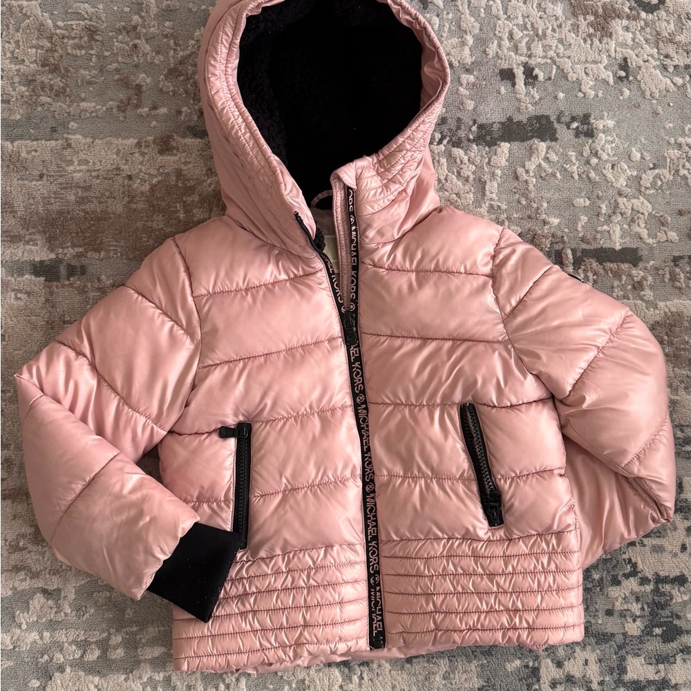 MICHAEL Michael Kors Pink Puffer Jacket for Kids